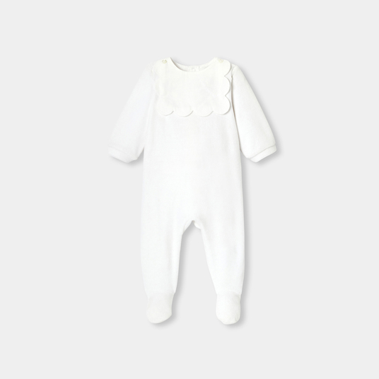 Babygrow em veludo de felpo para bebé menina