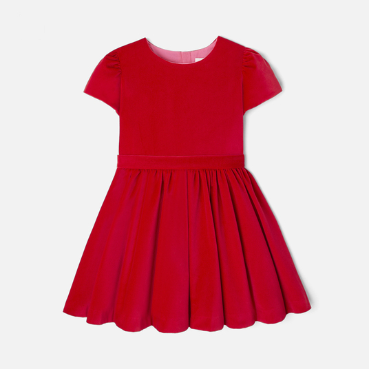 Vestido de bombazina para menina