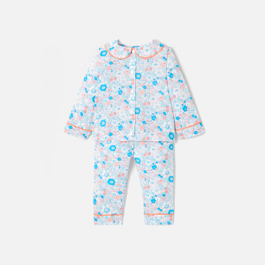 Pijama de Natal, em tecido Liberty, para bebé menina