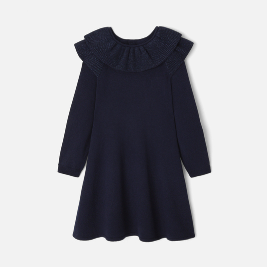 Vestido em tricô para menina