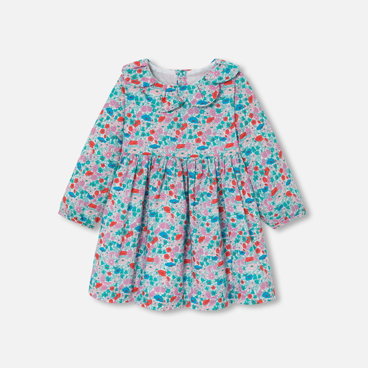 Vestido de bebé em tecido Liberty