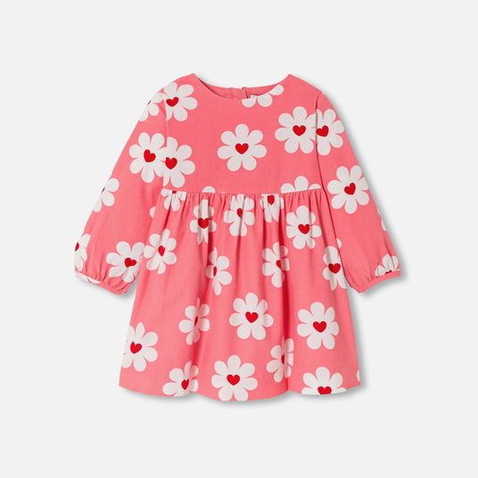 Vestido para bebé menina em veludo milleraies