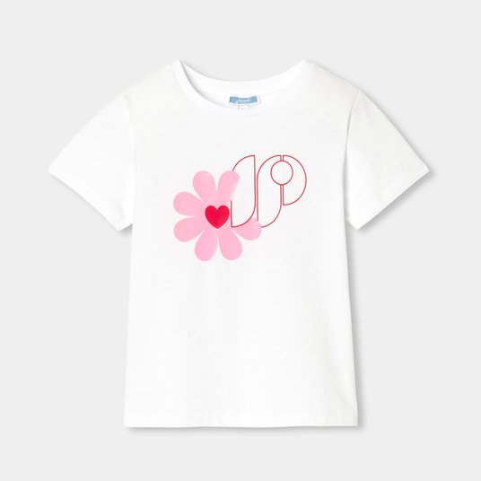 T-shirt de mangas curtas para menina