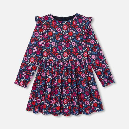 Vestido para menina em tecido Liberty