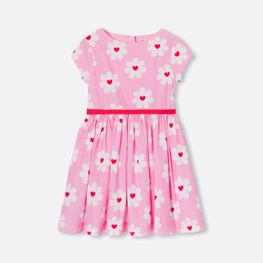 Vestido para menina em popelina