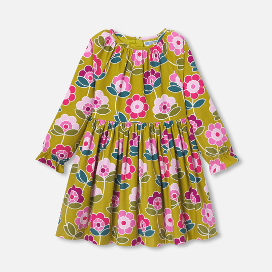 Vestido para menina em veludo milleraies