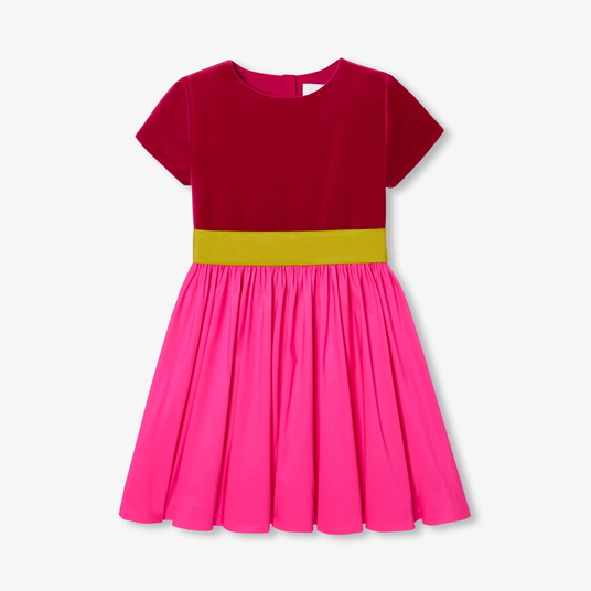 Vestido de color block para criança