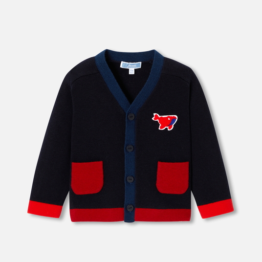 Cardigan para bebé menino