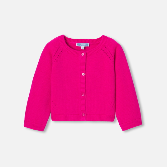 Cardigan para bebé menina