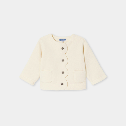 Cardigan polar para bebé menina