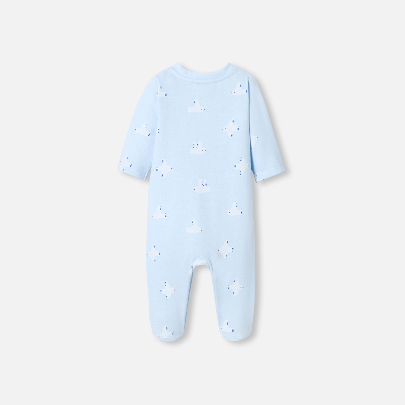 Pijama para bebé menino em malha polar com padrão de coelho