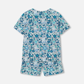 Pijama-calção de tecido Liberty para menina