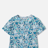 Pijama-calção de tecido Liberty para menina