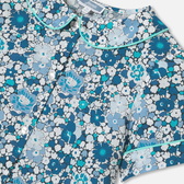 Pijama-calção de tecido Liberty para menina